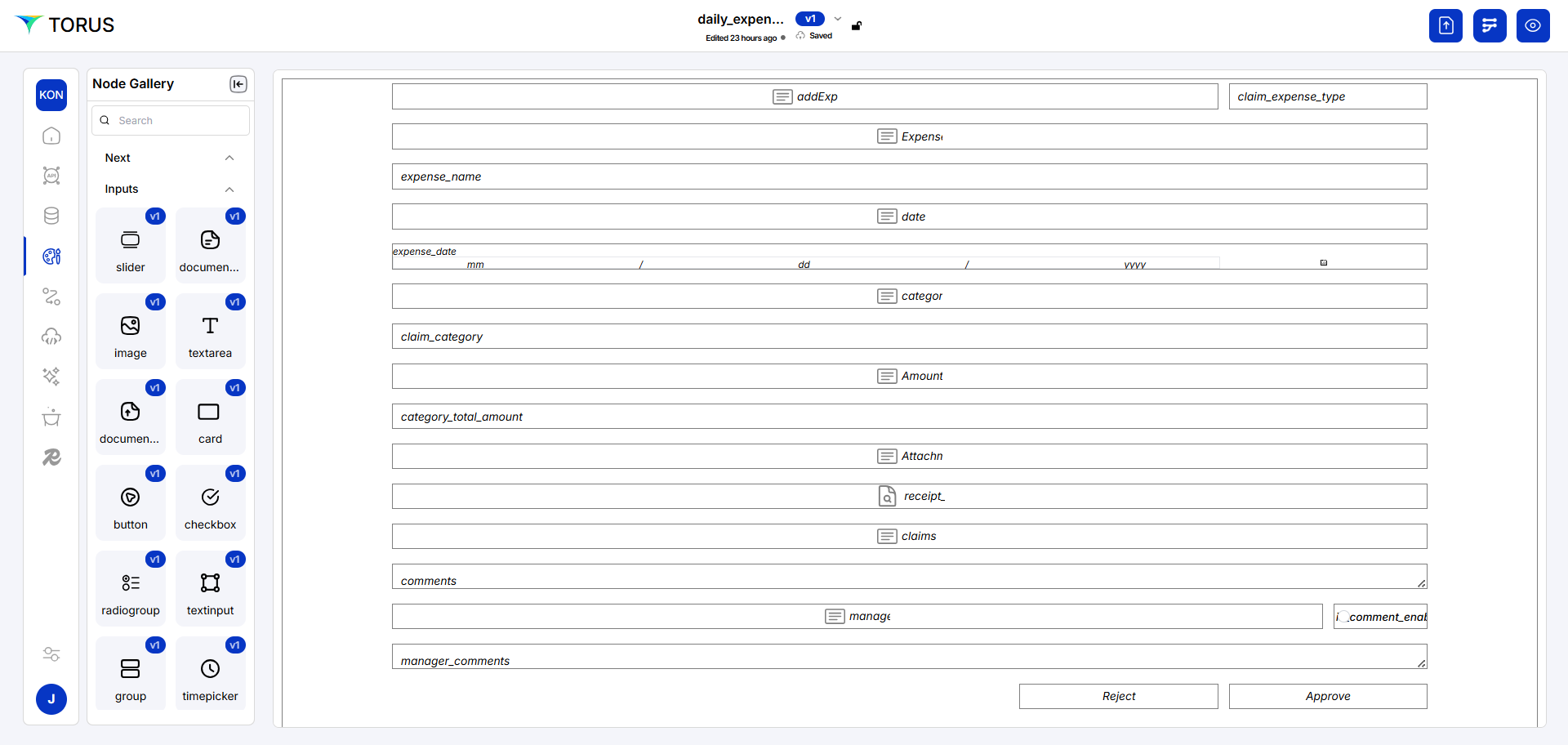 Daily_Expense_approval_Screen_layout